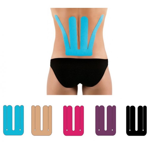 Тейп для спини Pre-cut, тейпи для поясниці, кінезіо пластир для спини (упаковка 2 шт)