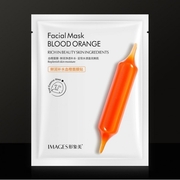 Тканинна маска для обличчя IMAGES Facial Mask Blood Orange, з екстрактом червоного апельсина, 1 шт