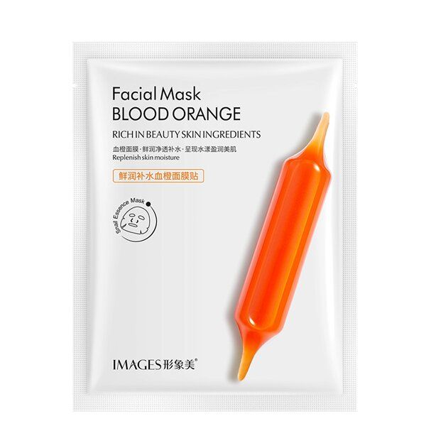 Тканинна маска для обличчя IMAGES Facial Mask Blood Orange, з екстрактом червоного апельсина, 1 шт