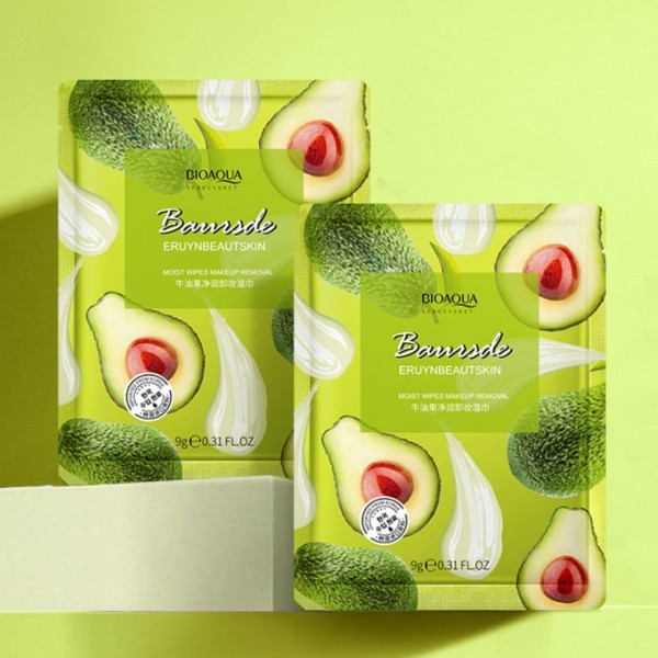 Серветка для зняття макіяжу BIOAQUA Seaucysket Baursde Eruynbeautskin з екстрактом авокадо, 1 шт