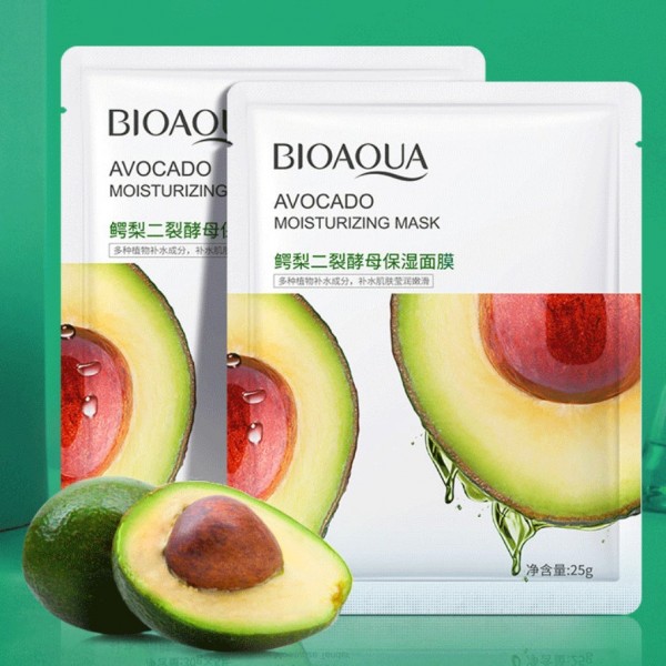 Тканинна маска для обличчя Bioaqua Avocado Moisturizing Mask з екстрактом авокадо, 1шт Тканинна маска для обличчя Bioaqua Avocado Moisturizing Mask з екстрактом авокадо, 1шт