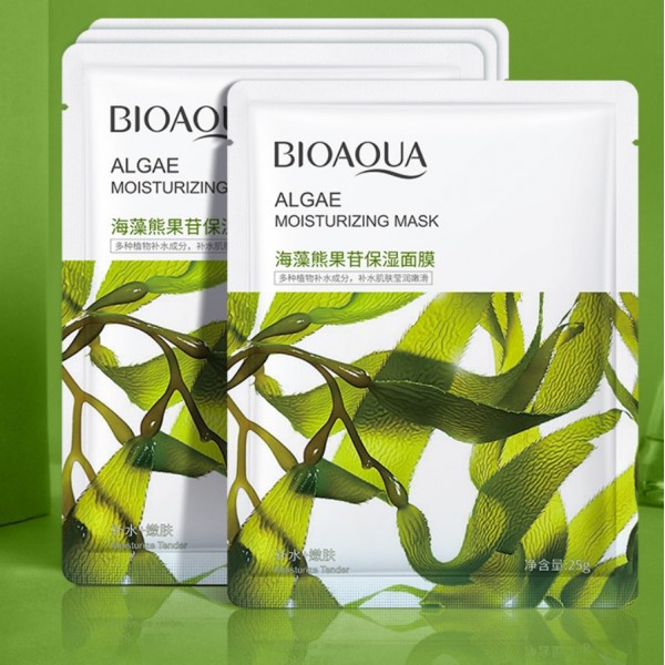 Тканинна маска для обличчя Bioaqua Algae Moisturizing Mask з екстрактом водоростей, 1шт