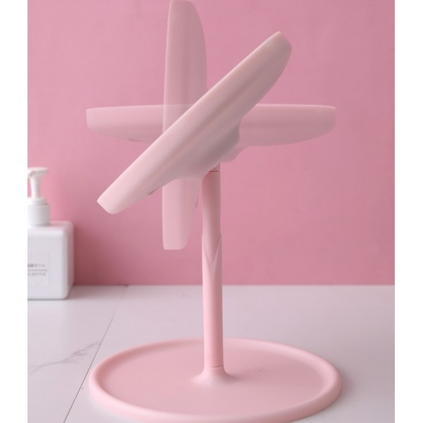 Зеркало косметическое с Led подсветкой (1 режим свечения), на подставке с органайзером