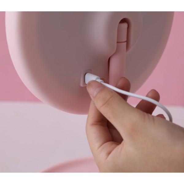 Зеркало косметическое с Led подсветкой (1 режим свечения), на подставке с органайзером