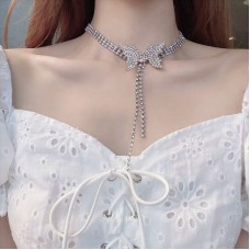 Чокер зі стразами "Stone Butterfly", срібло