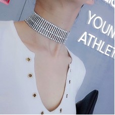 Чокер зі стразами "Stability", колір срібло