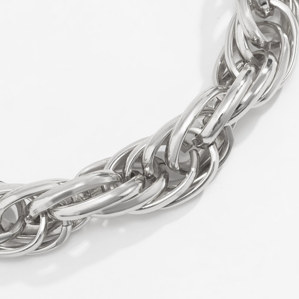 Ланцюжок із великими ланками "Nice Pearlescent", 1 шт срібло Ланцюжок із великими ланками "Nice Pearlescent", 1 шт срібло