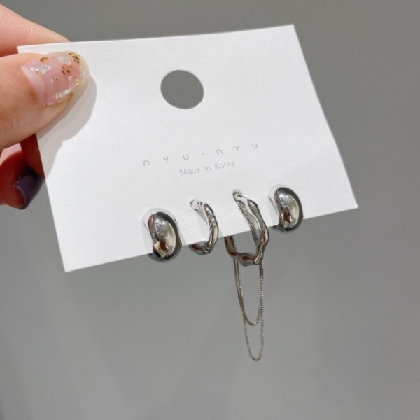 Сережки та кафи набір "Total Set" набір 4 шт