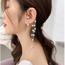 Сережка каффа з перлами "Pearl Star" 1 шт, золото