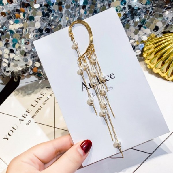 Сережка каффа з перлами "Pearl Star" 1 шт, золото