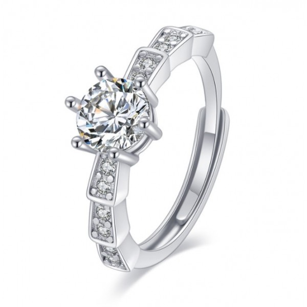 Кольцо с камнем и стразами "Node", два цвета, 1 шт