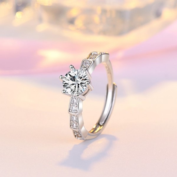 Кольцо с камнем и стразами "Node", два цвета, 1 шт