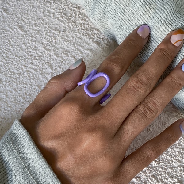 Кольцо "Neon Plastic", разные цвета, 1 шт