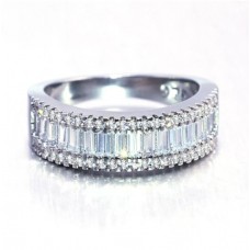 Каблучка з камінням "Lines", колір срібло, 1 шт