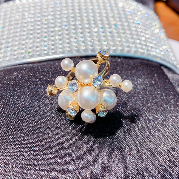 Каблучка з перлами та стразами "Dandelion", колір золото, 1 шт