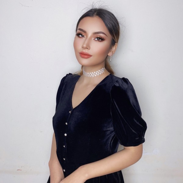 Набір: чокер зі стразами сережки "Stylish Eyes", срібло