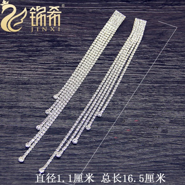 Сережки зі стразами "Silver  Scattering", срібло