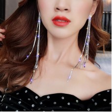 Сережки зі стразами "Star Threads", срібло