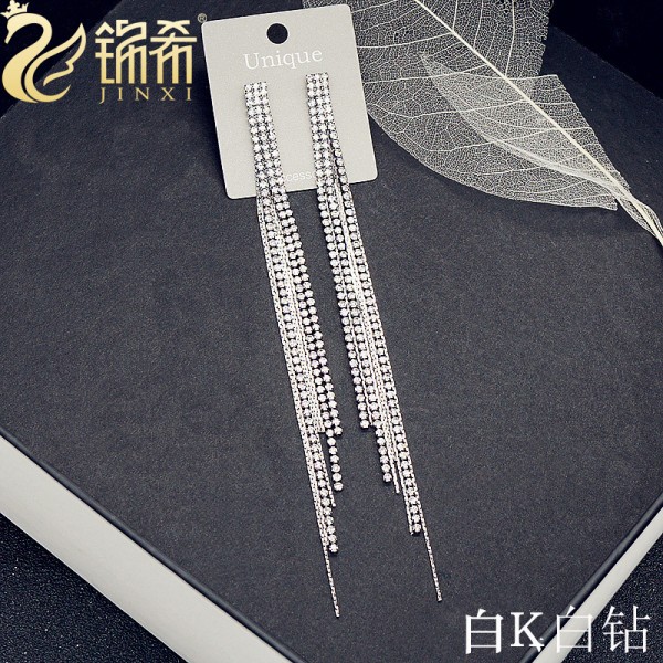 Сережки зі стразами "Star Threads", срібло