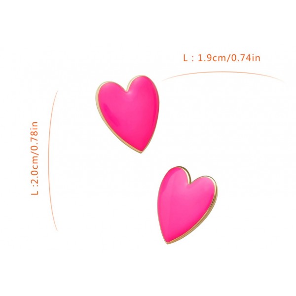 Серьги сердечки "Bright Hearts", разные цвета
