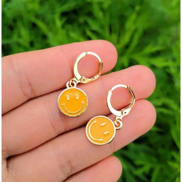 Сережки смайлики "Crazy Smile", різні кольори