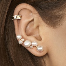 Сережки кафи з перлами "Pearls", золото 1 пара