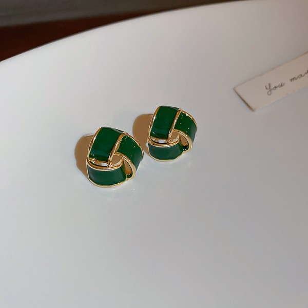 Серьги гвоздики "Weaving", разные цвета