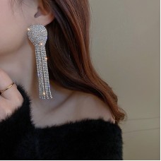 Серьги со стразами "Jellyfish", серебро