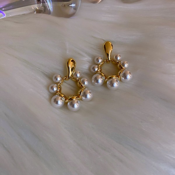 Сережки з перлами "Fan of Pearls", золото