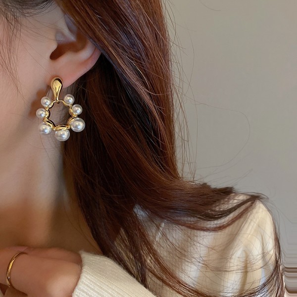 Сережки з перлами "Fan of Pearls", золото