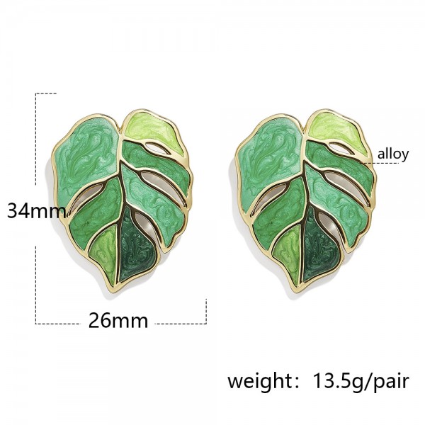 Серьги листья монстеры "Monstera Leaf", золото Серьги листья монстеры "Monstera Leaf", золото