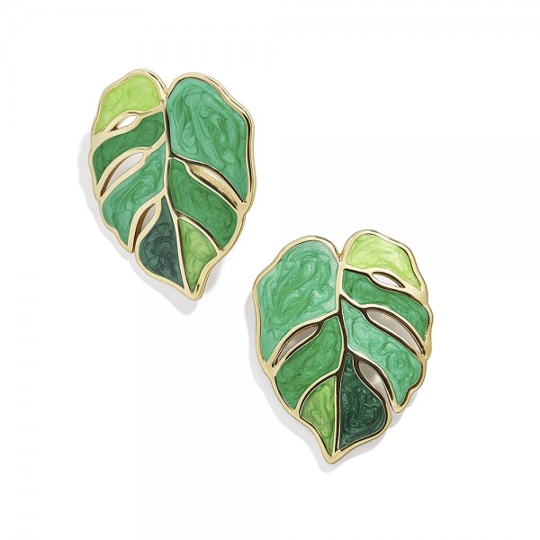 Серьги листья монстеры "Monstera Leaf", золото Серьги листья монстеры "Monstera Leaf", золото