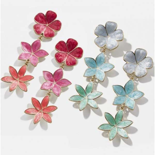 Сережки квіточки "Round Flowers", 1 пара