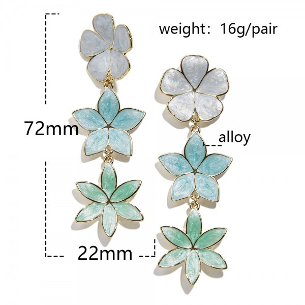 Сережки квіточки "Round Flowers", 1 пара