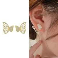 Сережки крила метелика "Fly of Butterfly", золото
