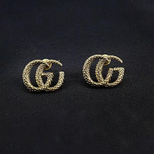 Серьги в стиле "Gucci", цвет темное золото