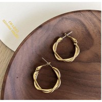 Сережки з перлами "Golden Pigtail", золото