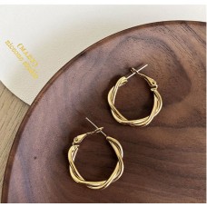 Сережки з перлами "Golden Pigtail", золото