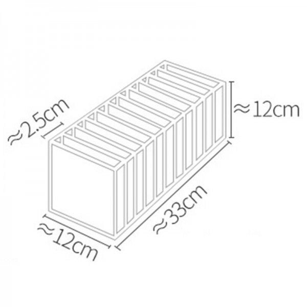 Органайзер для одягу та білизни з перегородками на 11 відділень, 12*33*12 см, 1 шт