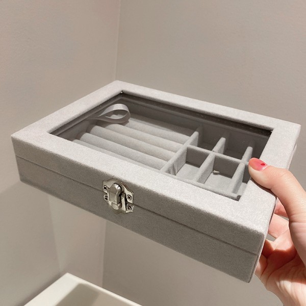 Органайзер для прикрас, 20×15×4,5 см, сірого кольору