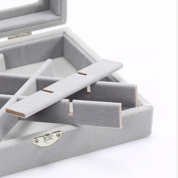 Органайзер для прикрас, 20×15×4,5 см, сірого кольору