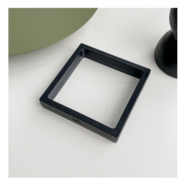 Коробка екран для зберігання прикрас чорна з поліетиленової плівки 7х7 см