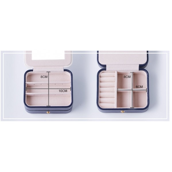 Органайзер для прикрас, двоярусний, із дзеркалом, 11×9×5,8 см