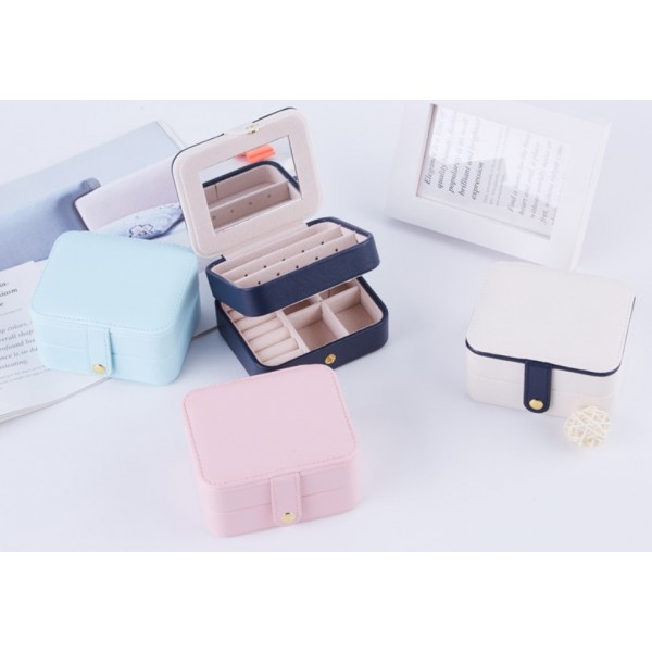 Органайзер для прикрас, двоярусний, із дзеркалом, 11×9×5,8 см