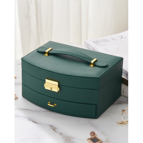 Органайзер для прикрас двоярусний на ключику 20×16×10 см, шкатулка для прикрас