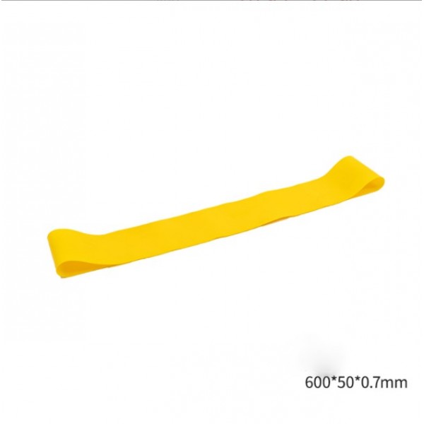 Резинка жовта для фітнесу та спорту, еластична, стрічка-еспандер, навантаження Medium, 1 шт