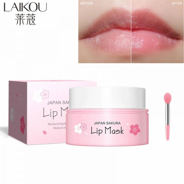 Маска для губ Laikou Japan Sakura Lip Mask, нічна, з екстрактом сакури, 8 г