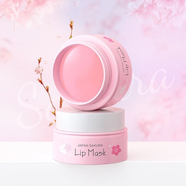 Маска для губ Laikou Japan Sakura Lip Mask, нічна, з екстрактом сакури, 8 г
