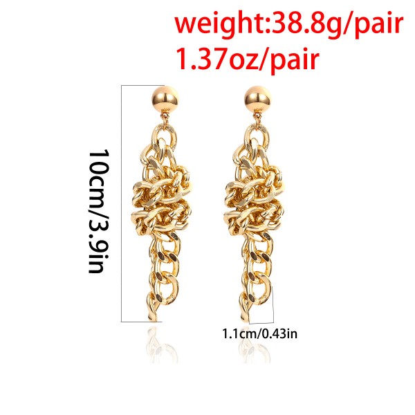 Серьги с крупными звеньями "Chain knot", 1 пара