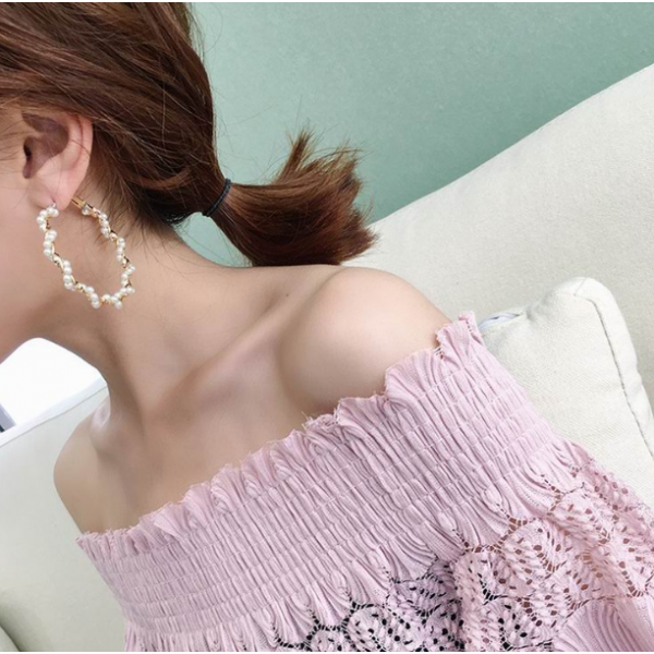 Сережки з перлами "Pearl Helix", 1 пара